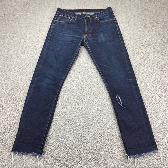Nudie Jeans Men Lean Dean Slim-Fit Selvedge Worn In Jeans | Size: 32* (See Pics) - Picture 1 of 15